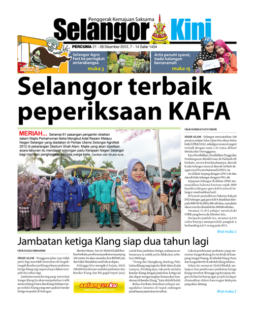 Cover Selangorkini Disember 4 2012