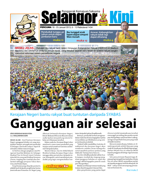 Cover Selangorkini Januari 4 2013