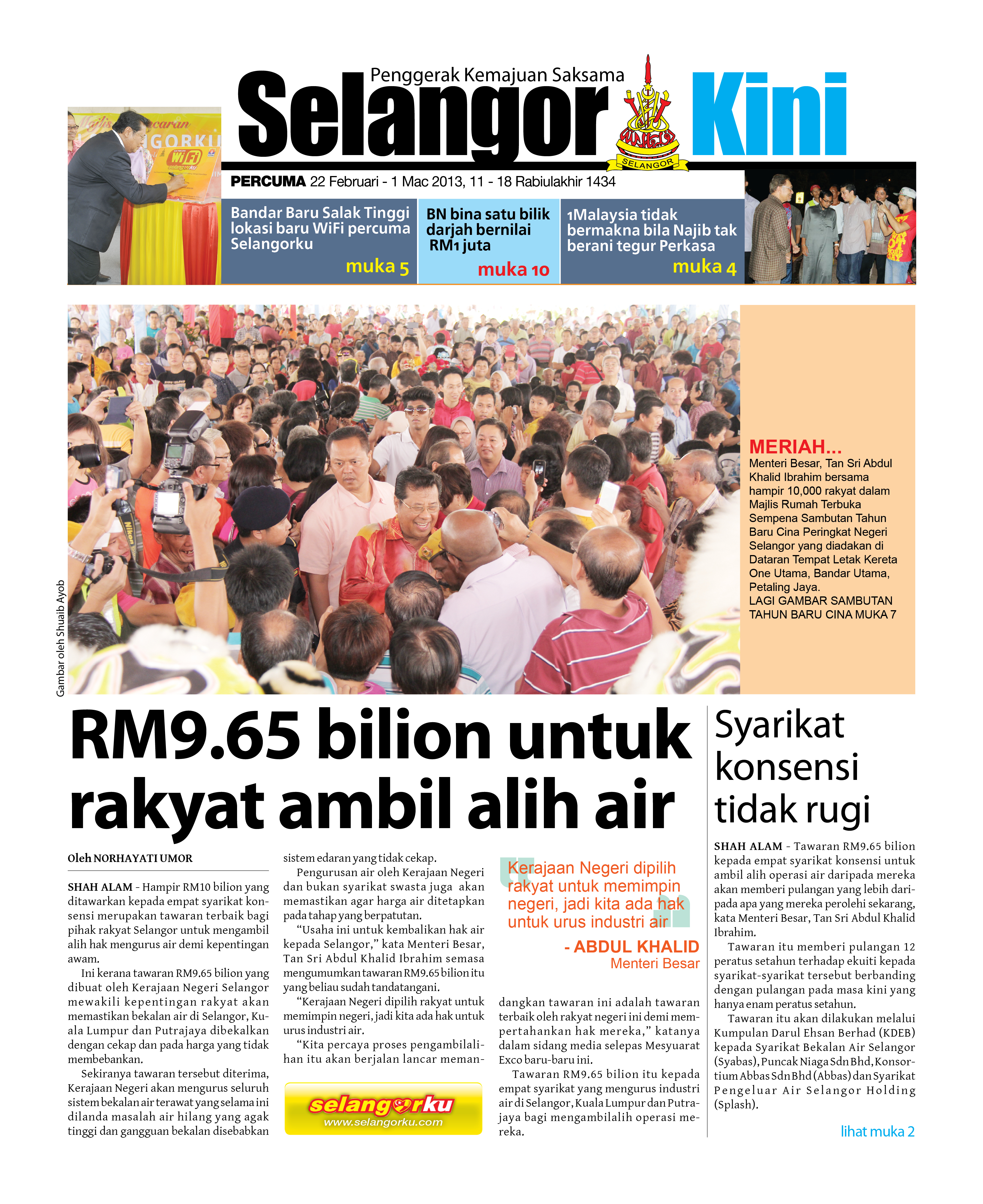 Cover Selangorkini Mac 1 - 2013