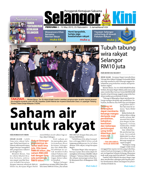 Cover SelangorKini Mac 3 - 2013