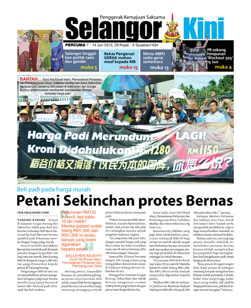 Cover SelangorKini Jun 2 2013