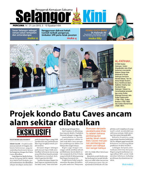 Cover Selangorkini jun 3 2013