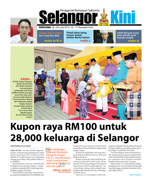 Cover Selangorkini Julai 4 2013