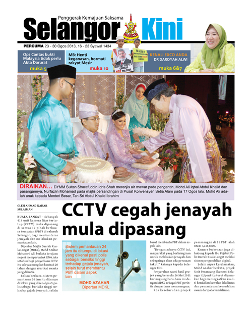 Cover Selangorkini Ogos 4 2013