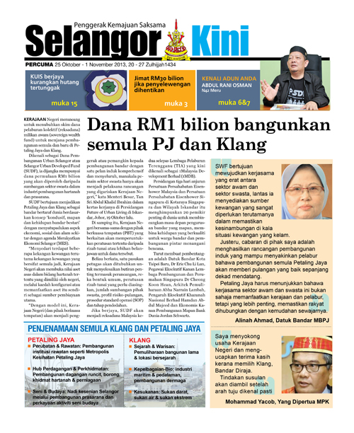 Cover Selangorkini November 1 2013