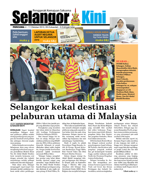 Cover Selangorkini Oktober 2-2013
