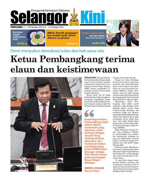 Cover Selangorkini Oktober 3-2013