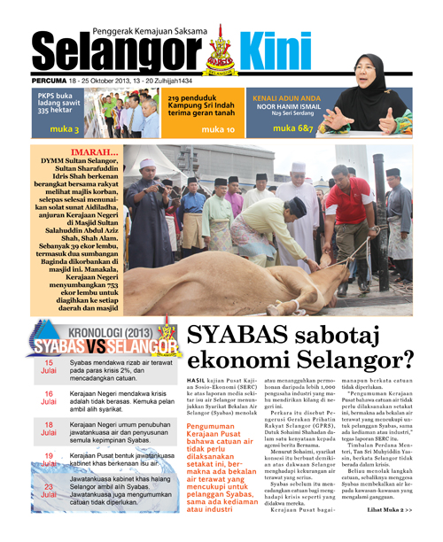 Cover Selangorkini Oktober 4 2013