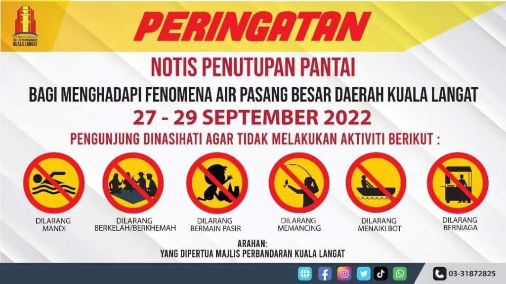 Air Pasang Besar Orang Ramai Dinasihat Elak Ke Pantai Esok Hingga