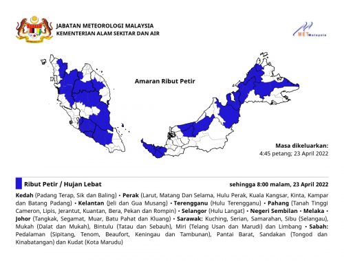 霹雳 天气 预报 马来西亚